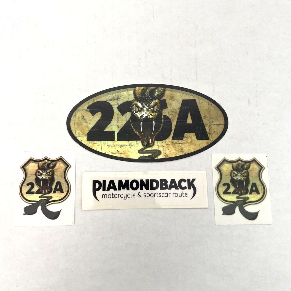 Diamondback Motorcycle & Sports Car Route Little Switzerland NC Sticker Lot of 4